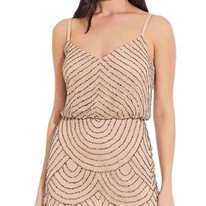 Adrianna Papell Sequin Blouson Dress